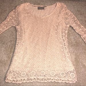 Croft & Barrow Cream Knit Detail Top 😍